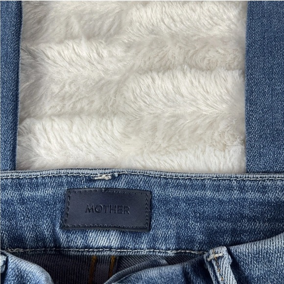 MOTHER Women’s Size 25 High Waisted Looker Ankle Fray Jeans In Big Sky - Picture 3 of 14